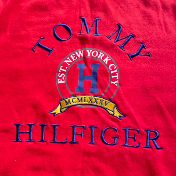 Brand New Tommy Hilfiger Red Sweater with Embroidered Logo - Picture 3 of 14